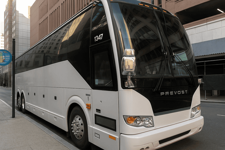 a St George Coach Bus Service coach bus