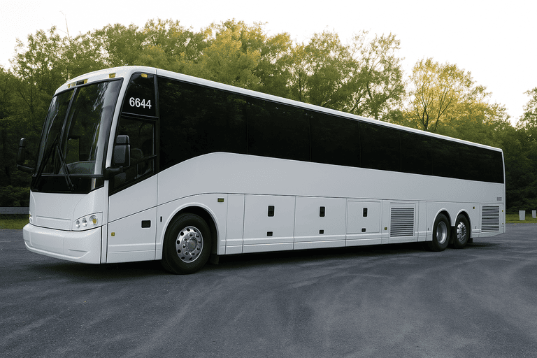 exterior of St George Coach Bus Service coach bus