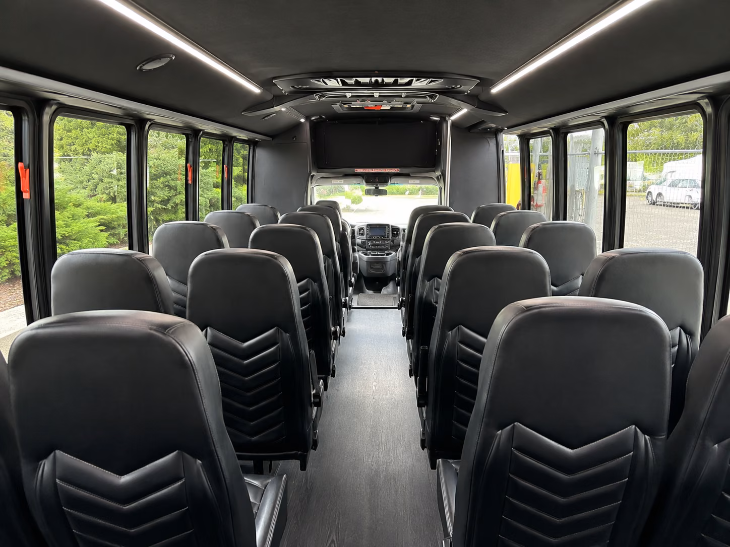 st george 18 passenger minibus inside