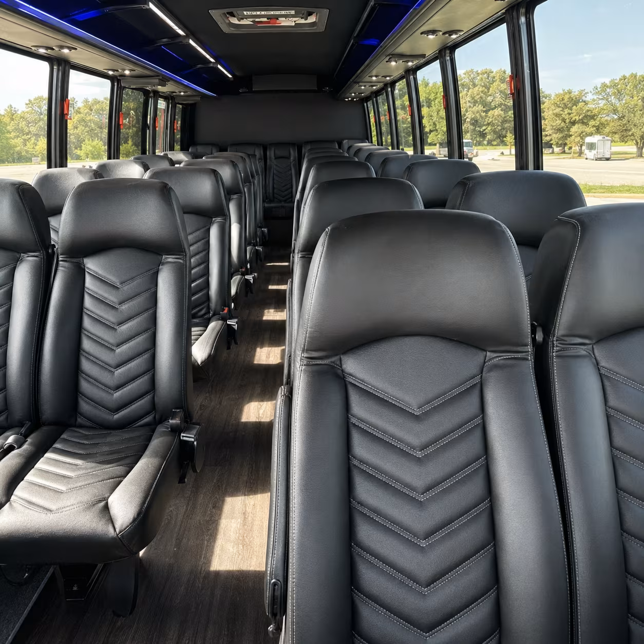 st george 25 passenger minibus interior