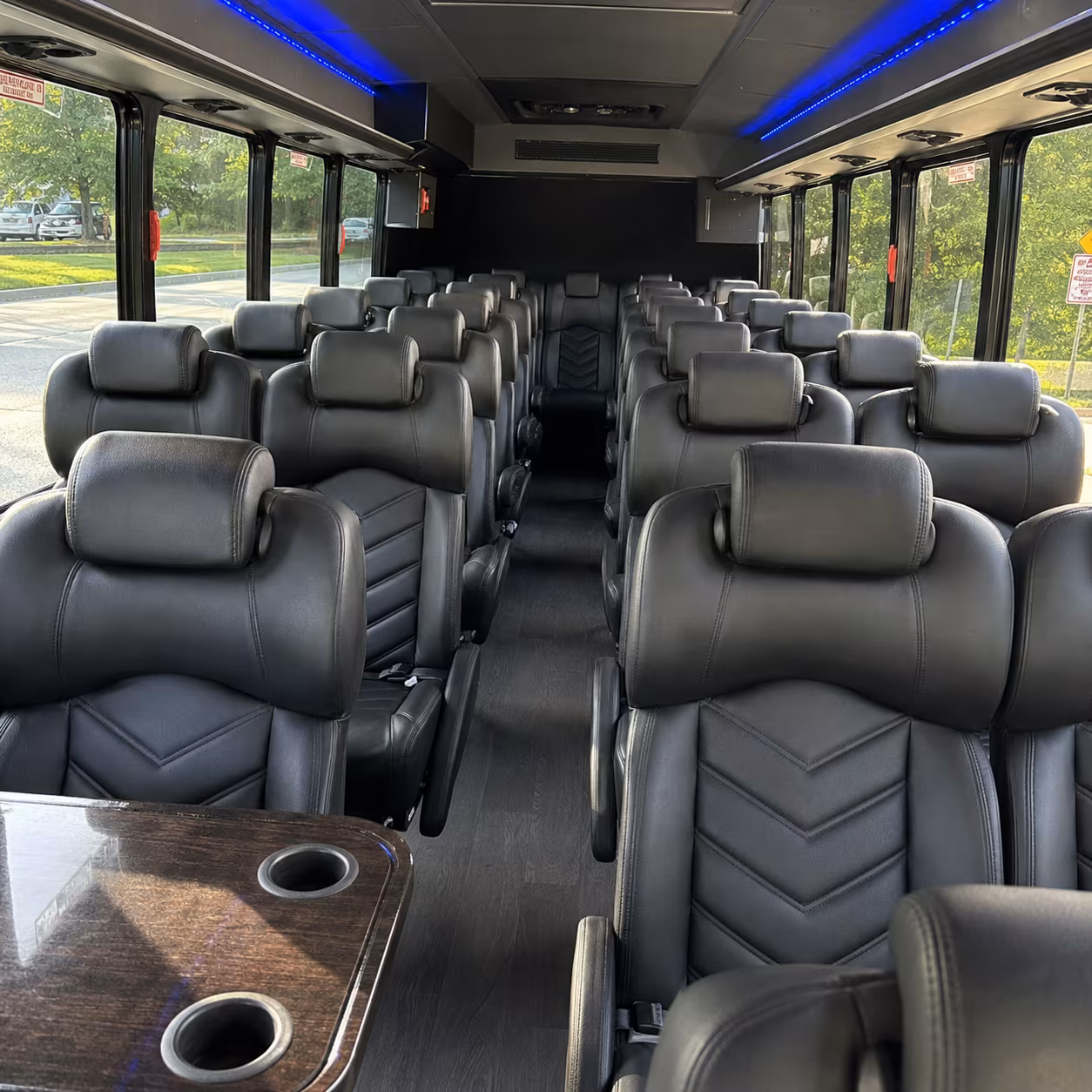 st george 28 passenger minibus interior