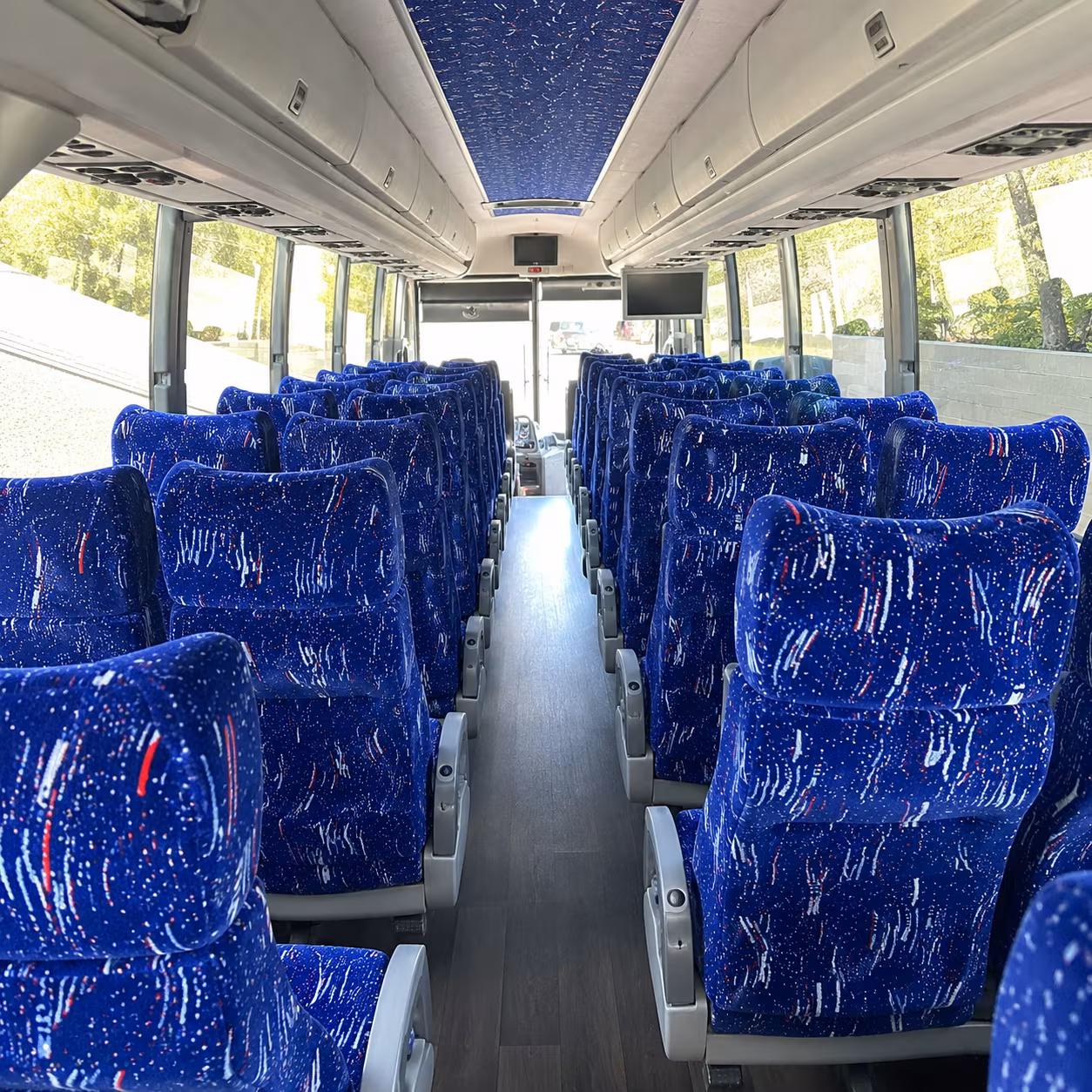st george 56 passenger charter bus interior