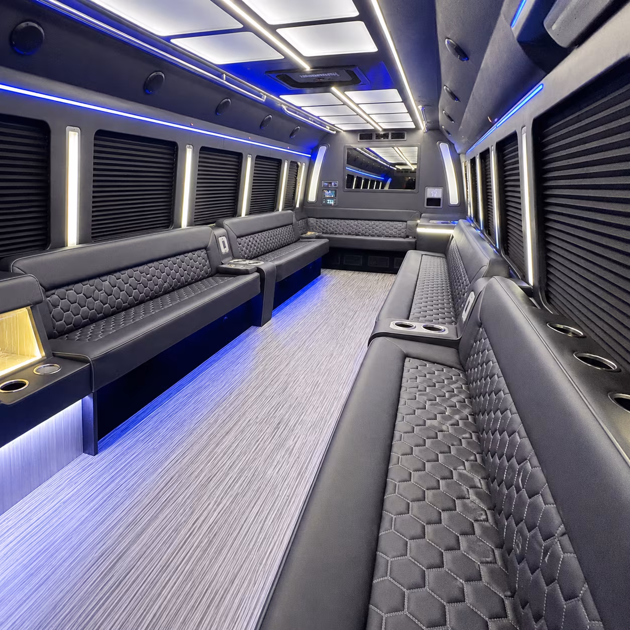 st george party bus interior