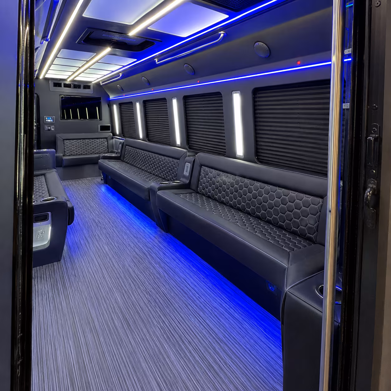 st george party bus rental interior
