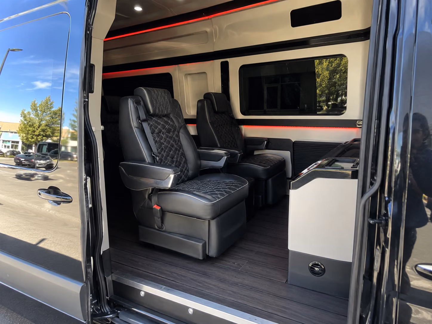 st george sprinter van with driver inside